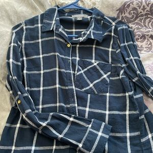Blue plaid flannel
